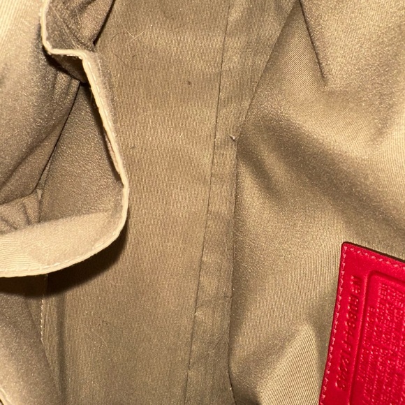 Coach Vibrant Red Leather Shoulder Bag - Picture 4 of 4